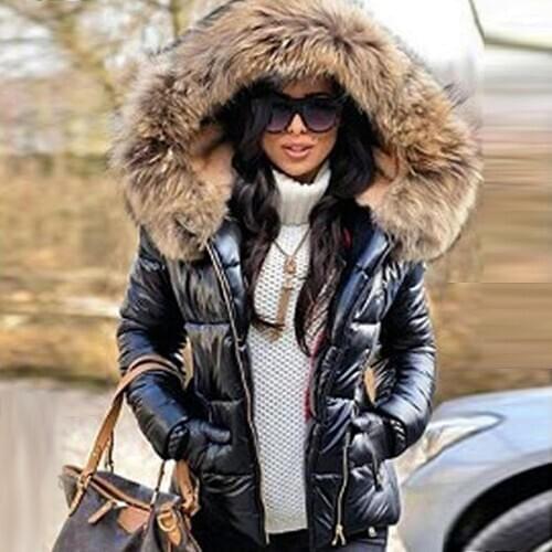 Women Autumn Winter Faux Fur Hood Zipper Warm Down Coat Outdoor Parka Outerwear coats and jackets women 2020 hooded winter