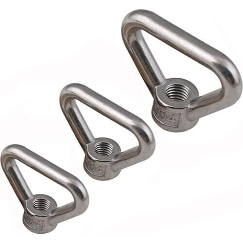1Pcs Triangle Lifting Eye Nuts M8 M10 M12 M14 M16 M20 M24 304 Stainless Steel Lifting Eye Nut Ring Nut Thread Triangle Rings Nut