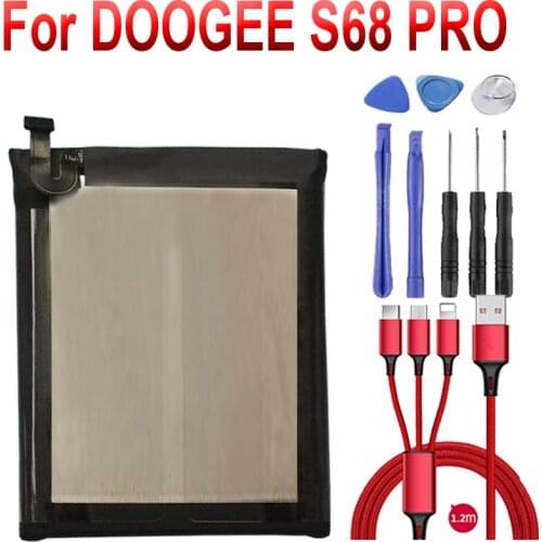 100% New 6300mAh Battery for DOOGEE S68 PRO+USB cable+toolkit