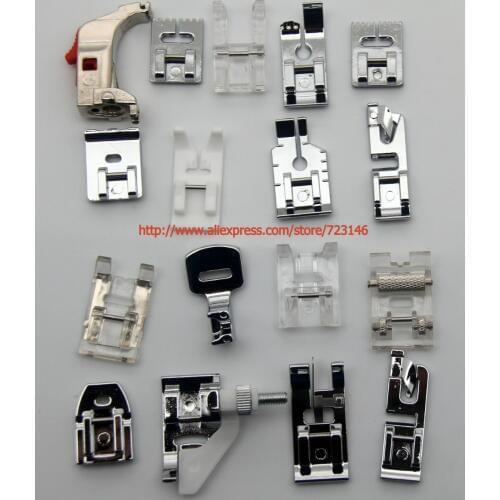 16PCS Multifunctional kit Presser Foot Feet Domestic Sewing Machine Part Accessories for BERNINA Artista,Activa,Aurora,Virtuosa