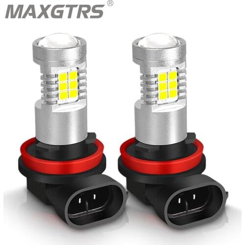 2x Car Fog Led Lights Bulb H8 H11 Led HB4 9006 HB3 9005 H16 EU 1200LM 6000K 4300K Warm White Auto Driving DRL Replace Light 12V