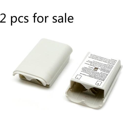 2 Pcs/lot AA Battery Compartment Pack Cover Shell Shield Holder Case Kit for Xbox 360 Wireless Controller Replacement