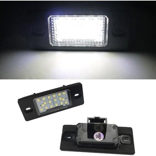 2pcs 18 LED Number License Plate LED Light Lamp For Porsche Cayenne VW GOLF 5 Touareg Triple Canbus Auto Tail Lighting Source