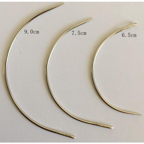 25 pcs/bag Large 9cm C Shape Curved Needles Wig making crochet braids ventilating Hair weaving needle