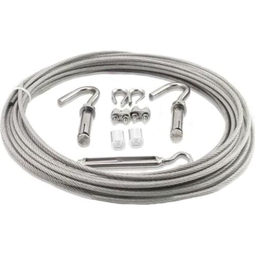 4mm Steel PVC Coated Flexible Wire Rope Soft Cable 1/2/3/4/5/6/8/10/12/15/20 Meter Transparent Stainless Steel Clothesline Rope