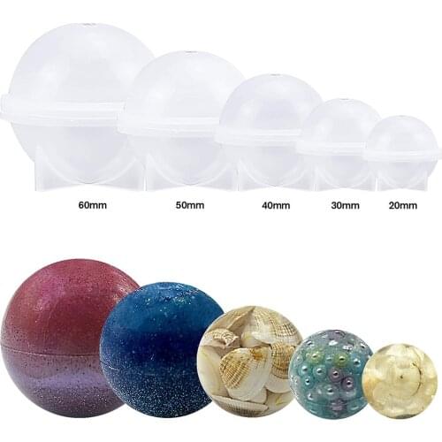 5 Size Silicone Round Ball Silicone Resin Mold Pendant Mold Making Craft DIY For Epoxy Resin 3D Jewelry Making DIY Crafts