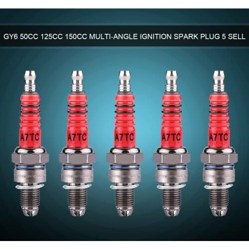 5Pcs Racing Spark Plug With 3 Electrode For Scooter GY6 50CC 125CC 150CC This Spark Plug Electrode Is A High Performance Racing