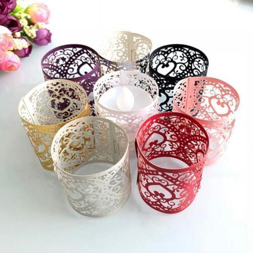 50/PACK Hollow Lampshade Set For Candle Light Laser Cut Hollowed-out Decorative Wraps Lamp Covers