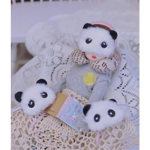 BJD doll accessories suitable for 1/3 1/4 1/6 size photo accessories prop doll Mini Cute Panda eye mask mask