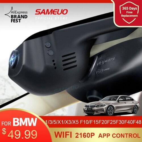 Sameuo Dash Cam 4K front and rear View Auto Dashcam Car Camera Video Recorder Reverse Dvr For BMW 1/3/5/X1/X3/X5 f10 f15 f20 f25