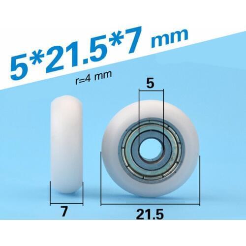 Free Shipping 5*21.5*7 small type furniture fitting bearing roller POM bearing roller wheel 3D PRINTER ROLLER