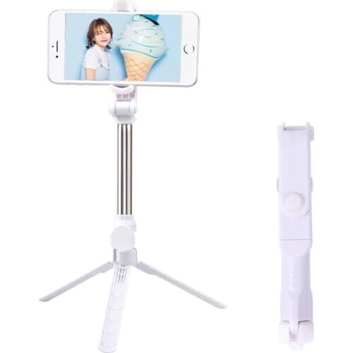 Wireless Bluetooth With Remote Shutter Extendable Handheld Monopod Foldable Mini Tripod Stand For Iphone Samsung