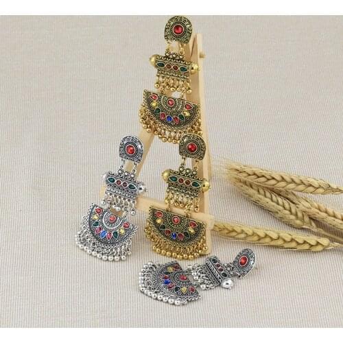 Bollywood Jewelry Traditional Ethnic Mexico Indian Jhumka Jhumka Earrings Jewelry for Women Party Wear Wedding 2 Colors