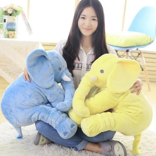 40cm/60cm Height Large Plush Elephant Doll Toy Kids Sleeping Back Cushion Cute Stuffed Elephant Baby Accompany Doll Xmas Gift