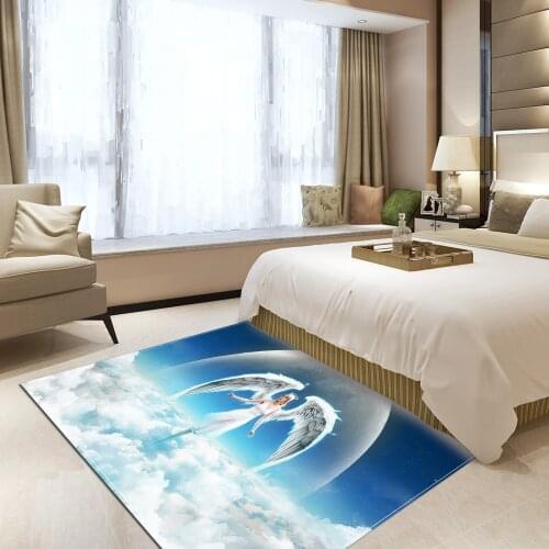 Modern Area Rugs Large Anti Slip Angels Demons Floor Mats Home Livingroom Bedroom Hallway Print Decor Meditation Yoga Carpet