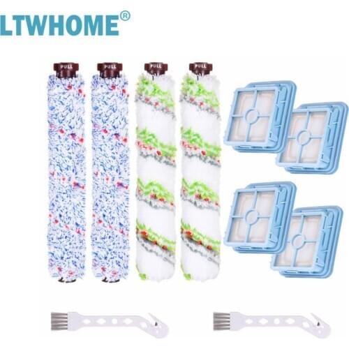 LTWHOME Replacement Multi-Surface Pet Brush Roll and 1866 Vacuum Filter Replacement Part for Bissell CrossWave Vacuum Cleaner