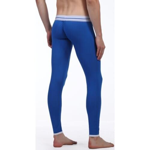 Mens Winter Modal Thermal Underwear Fashion Warm Underpants Low-waist Ankle Length Leggings Ultra-thin Long Johns Gay Male