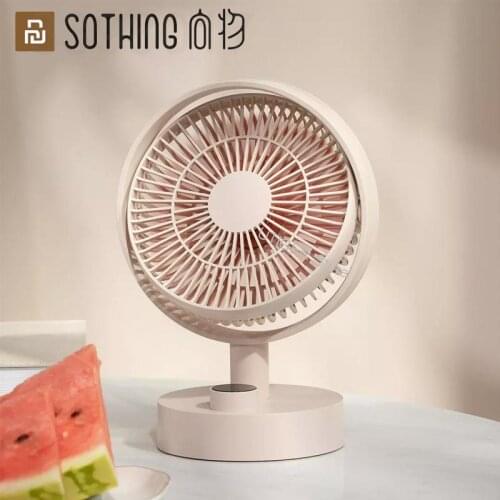 Xiaomi Sothing Desktop Fan Shaking Head Intelligent Digital Display Type-C Chargeable Portable Low Noise Plume Version