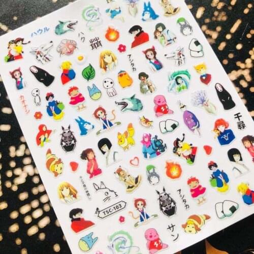 Newest TSC-103 series anime boy designs 3d nail art sticker nail decal accessories