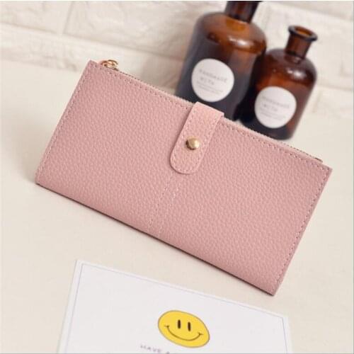 2020 New Fashion PU Long Wallets Women Casual Purse PU Clutch Ladies Bags Card Package