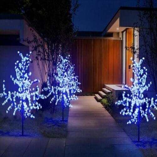 New 1.5m-3.0m ledCherry Blossom Christmas Tree Lighting Waterproof Garden Landscape Lights Christmas Suppliesfree shipping