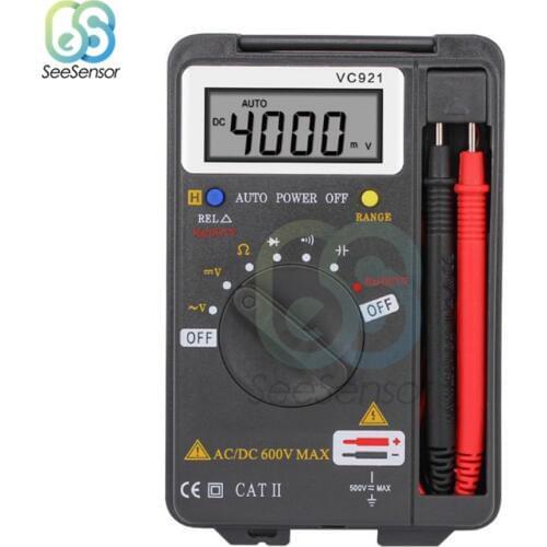 VC921 Handheld Mini LCD Digital Multimeter LCD DC AC Voltmeter Ammeter Ohm Tester 4000 Counts
