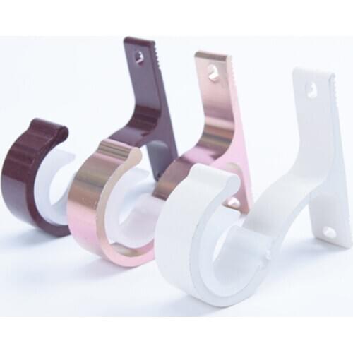 Aluminium Alloy Rod Poles Drapery Bracket Fit Drape Rods Curtain Fixed Holder Modern Window Home Decor Strong Home Rack