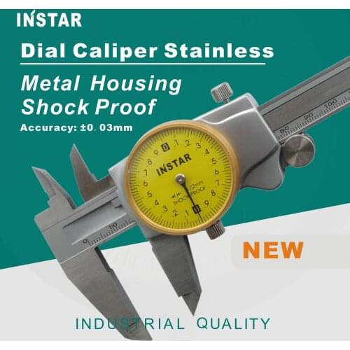 INSTAR Dial Caliper Stainless Steel 0-150mm Shock Proof Vernier Caliper Industrial Quality 200mm 300mm