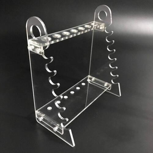 Trapezoid Straw Stand Plexiglass Graduated Pipette Rack Organic Glass Pipette Holder 14 Holes Trapezoid Pipet Frame