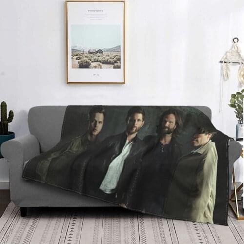 Supernatural Blanket Fleece All Season Horror Portable Lightweight Throw Blankets for Bed Car Bedding Throws