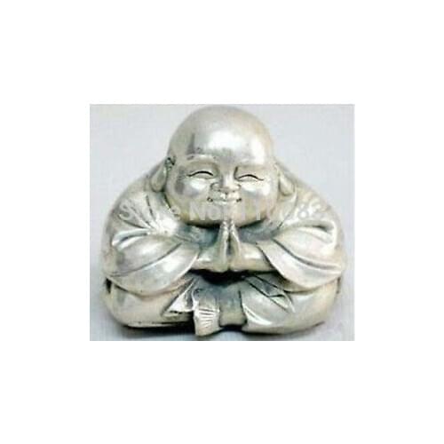 Vintage Handwork Teapot For Chinese Oriental Rare Tibet Silver Happy Buddha statues Antique Metal Wholesale