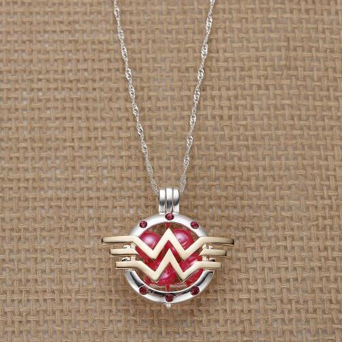 W Shape Necklace Pearl Cute Cage Statement Necklace Pendant Party Fashion Jewelry Chain Red Crystal Long Necklace Women