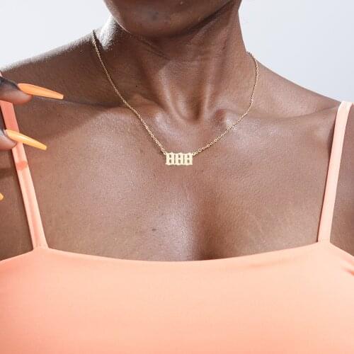 Stainless Steel Year Number Necklaces for Women Year 1996 1997 1998 Birthday Gift from 1985 to 2020 Gold Chain Male Female BFF