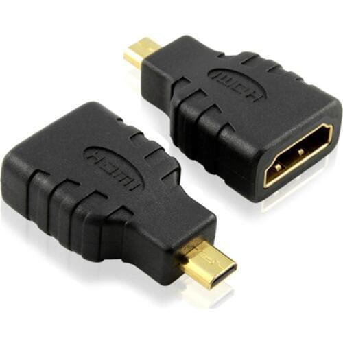 100pcs New HDMI Female to Micro HDMI Male Adapter Connector HD TV DVD Black