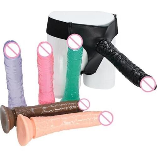 21cm Hot Sexy Solid Silicone Underwear with Penis Sheath Flesh / Black / Transparent Briefs Latex With Sheath Condom Adults Toys