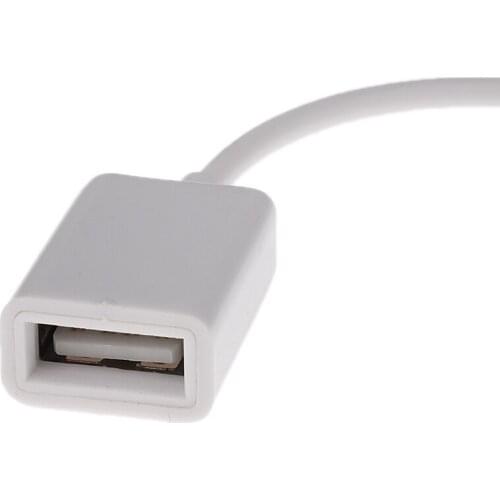 3.5mm Male AUX Audio Plug Jack to USB 2.0 Converter Cable Cord for Ipod MP3 Audio Cable Line 14.5cm White