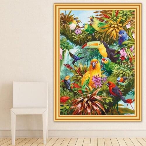 5D DIY Diamond Painting Birds Cross-stitch Full Drill Square Diamond Embroidery Animals Mosaic Picture of Rhinestones Home Decor