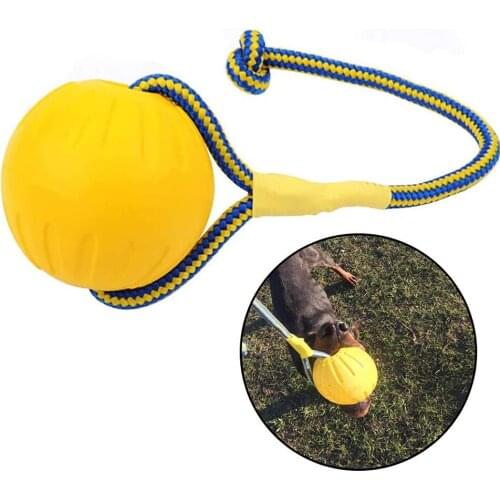 7cm EVA Floating Pet Dog Training Ball Puppy Bite Resistant Ball With Rope Pet Training Ball Chew Toys For Pet Supplies