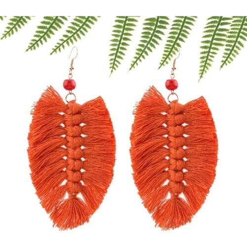 Bohemian Silk Tassel Oorbellen Pendant Oorbellen Voor Vrouwen Ladies Party Gifts Minimalist Wedding Geometric Bridal Earrings