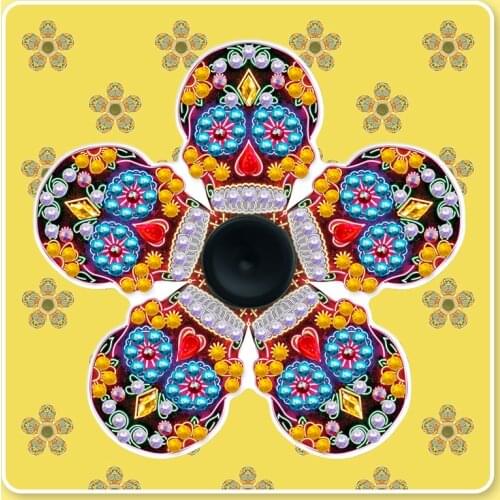 DIY Fidget Spinner 5D Diamond Painting Gyro Cartoon Skull Cross Ctitch Kits Mosaic Embroidery Stress Relief Toys for Adult Kids