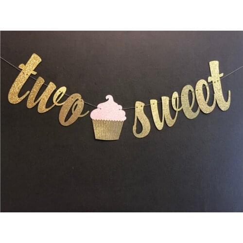 Personalised Two sweet Banner,2nd birthday Birthday Banner,2nd birthday,Glitter Banners,Birthday Garland,Custom Glitter Banners