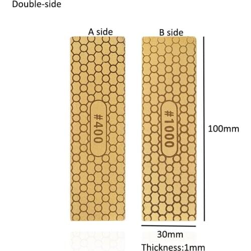 Double-sided diamond sharpening stone outdoor knife sharpener grinding tools Honeycomb Titanium-plated whetstone