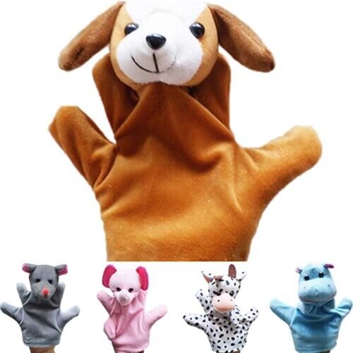 Delicate Baby Child Zoos Farm Animal Plush Hand Glove Finger Sack Childrens Story Hand Puppet Toy