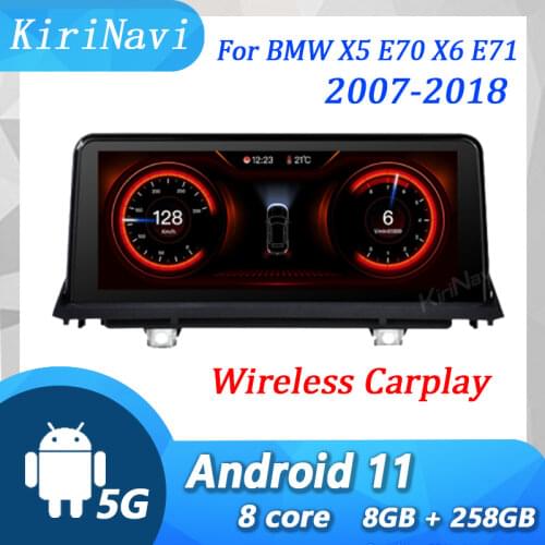 KiriNavi 10.25" Android 10.0 Car Radio Automotivo For BMW X5 E70 X6 E71 Car DVD Multimedia Player Auto GPS Navigation 2007-2018