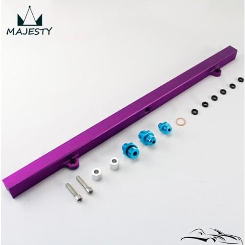 Upgrade High Flow Fuel Rail Kit For Nissan Prtrol 4.8L Machined Purple