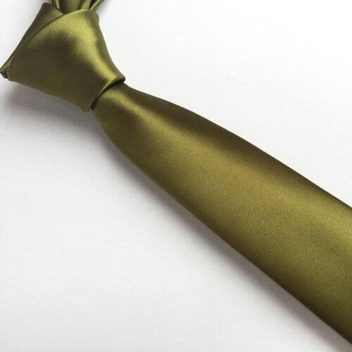 Army Green Color Mens Tie High Quality Jacquard Woven Necktie