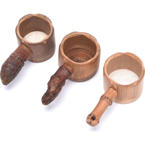 Natural Bamboo/Wooden Tea Strainer Infuser Filter Infusor Tea Tools Sieve For Tea Brewing Tea Drinkware Accessories Colander