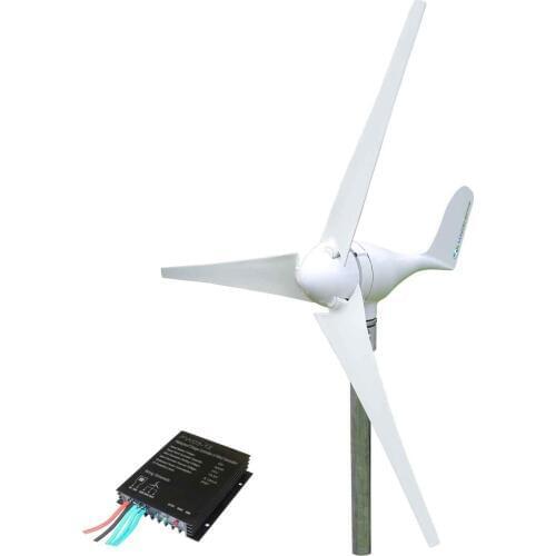 Low Noise 450W 12 V 24 Volt 3/5 Nylon Fiber Blades Horizontal Wind Turbines Generator Power with 12v 24v controller