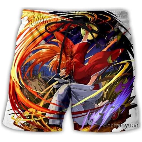 New Rurouni Kenshin 3D Print Causal Clothing Fashion Men Women Tracksuits Crewneck Hip Hop Shorts Plus size S-7XL shorts men