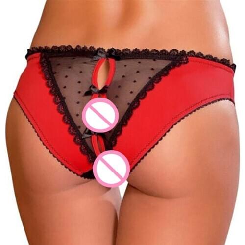 New Style womens Underwear Sexy Low Waist womens Underwear Open Lace Cotton Safety Soft Comfortable Underwear